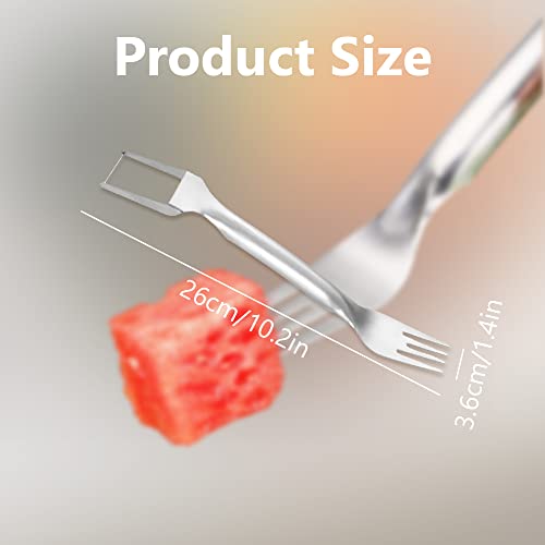 2-in-1 Watermelon Fork Slicer, Stainless Steel Watermelon Cutting Tool for Easy Prep in the Kitchen
| Stainless Steel 2