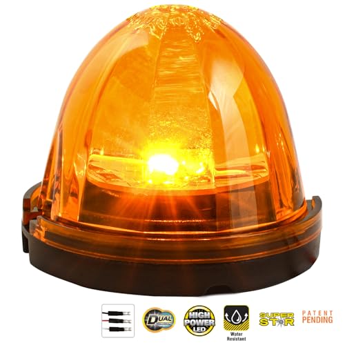 GG Grand General 81600 Amber Super Star 1 LED Watermelon Sealed Light for Bathroom LED Amber Bathroom Nightlight |5 Inch