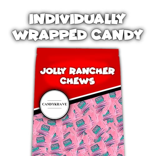 Jolly Ranchers Watermelon Chews Candy - 190 Pieces, 2 lbs - Perfect for Birthdays, Easter, Christmas & Pantry - Individu