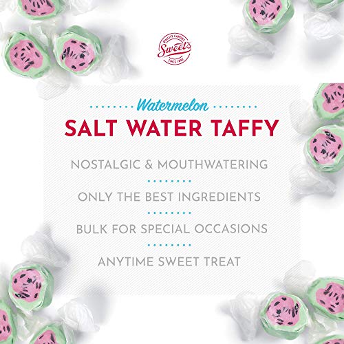 Salt Water Taffy Candy Bulk - Old Fashioned Watermelon Flavor
Salt Water Taffy - Soft & Chewy Watermelon Candy, Gluten F
